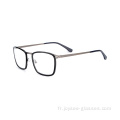 New Europe Style Unisexe Full Rim Rectangle Colorful Metal Optical Eyewear